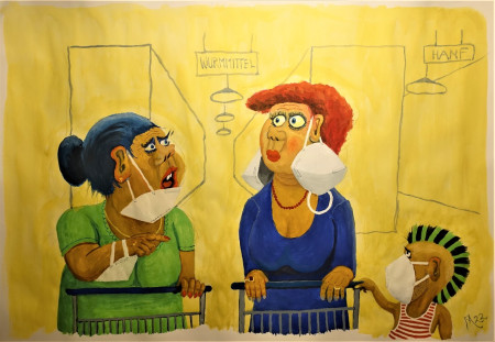 Pandemiezyklus - Der Kreativität beim Maskentragen waren keine Grenzen gesetzt